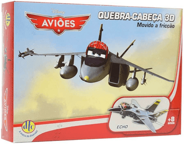 Quebra Cabeça 3D Aviões - Movido a Fricção - Echo