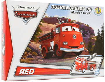 Quebra Cabeça 3D Carros - Movido a Fricção - Red