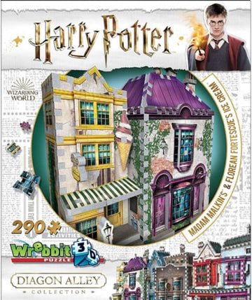 Quebra Cabeça 3D Harry Potter - 290 Peças - Madame Malkin E Sorveteria Do Florean Fortescue