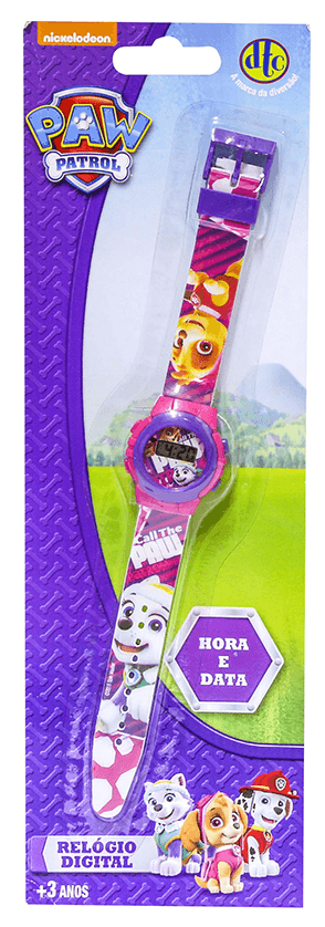 Relógio Digital - Patrulha Canina Rosa