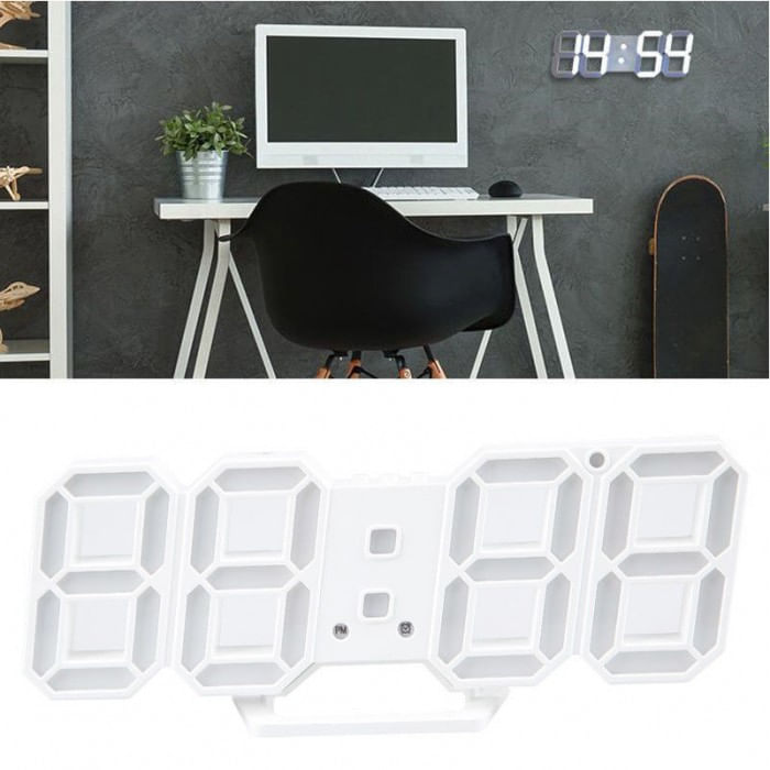 Relógio Dígitos - Branco