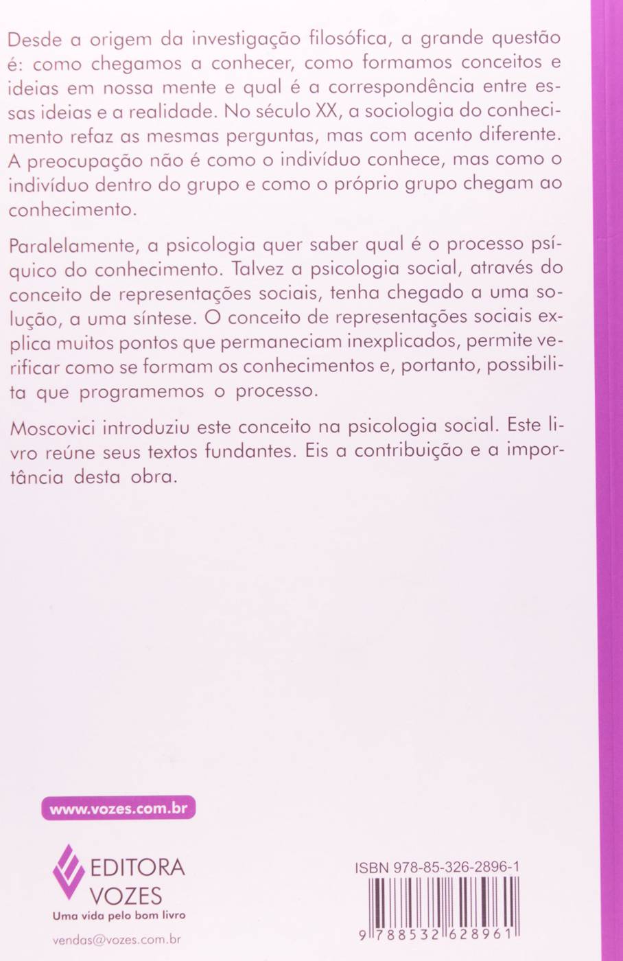 Representações Sociais: Investigações em Psicologia Social - Serge Moscovici