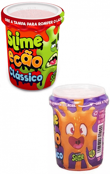 Slime Ecão - Pack com 2 - Verde e Laranja