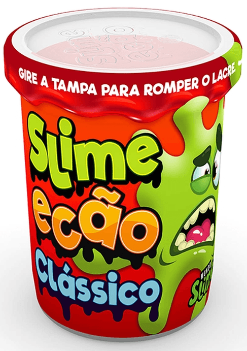 Slime Ecão - Pack com 4 - Laranja, Amarelo, Verde e Roxo