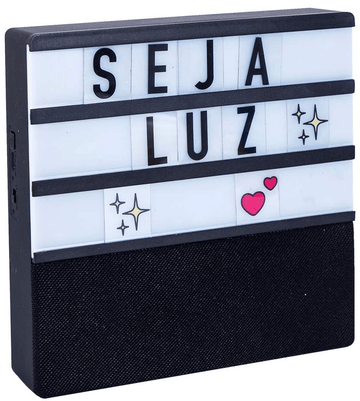 Speaker Led Letras - Preto