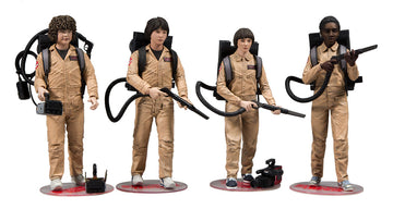Stranger Things: Dustin, Mike, Will e Lucas - Ghostbusters - Action Figures