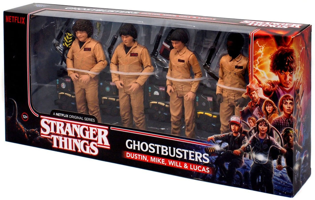 Stranger Things: Dustin, Mike, Will e Lucas - Ghostbusters - Action Figures