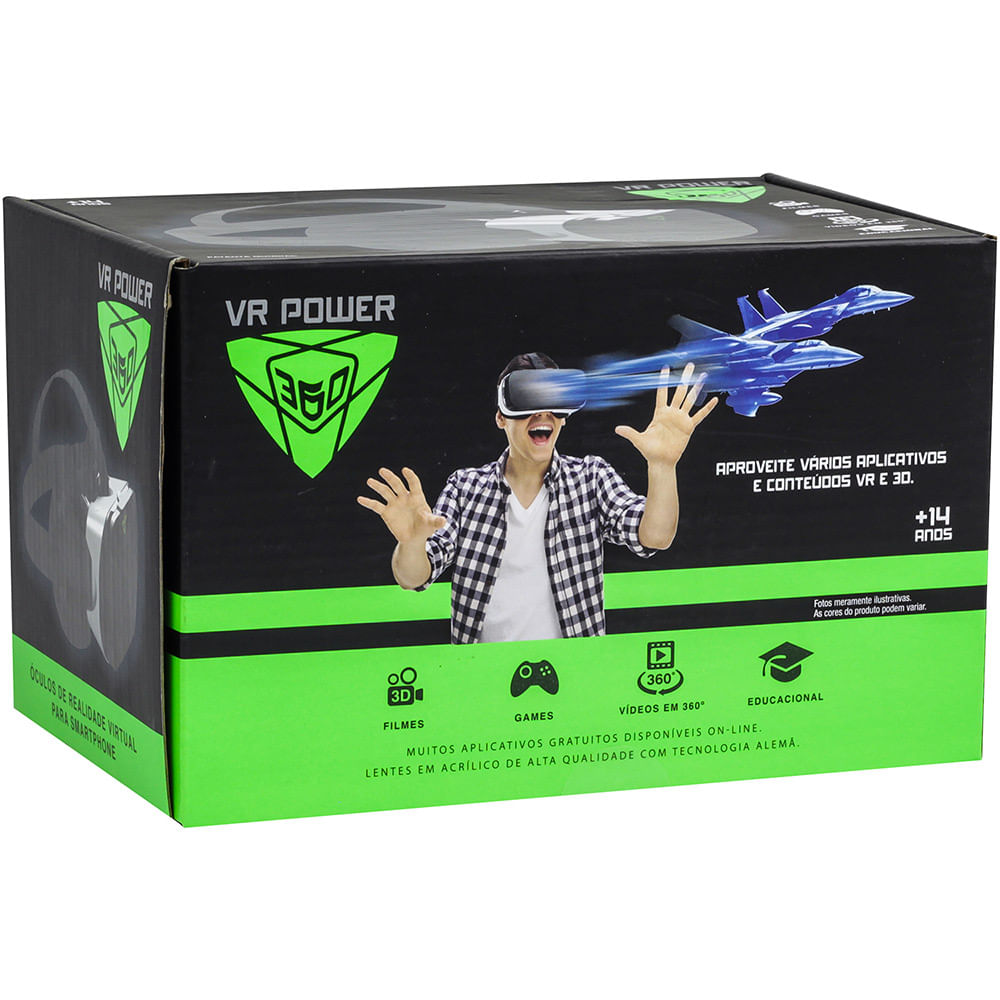 Vr Power 360 - Óculos De Realidade Virtual